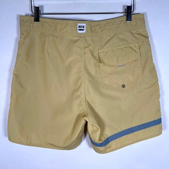 Brixton Men's Swim Trunks 32 Tan Drawstring Surf Beach Shorts - Picture 2 of 6